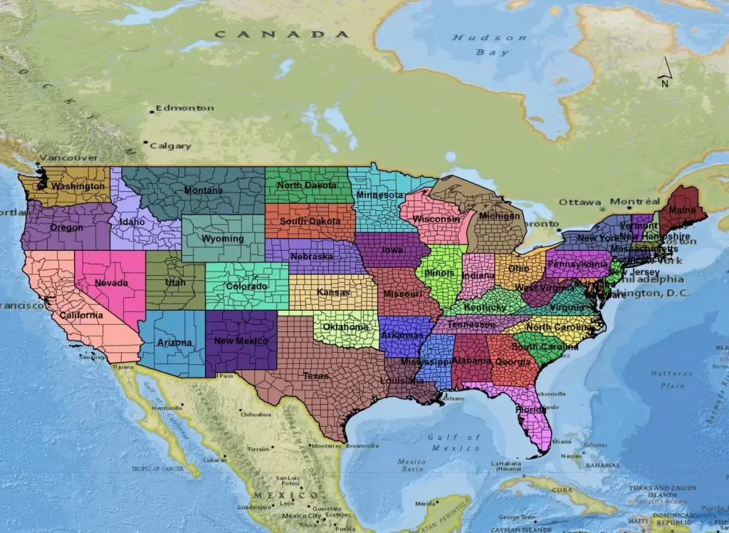 USA District Map
