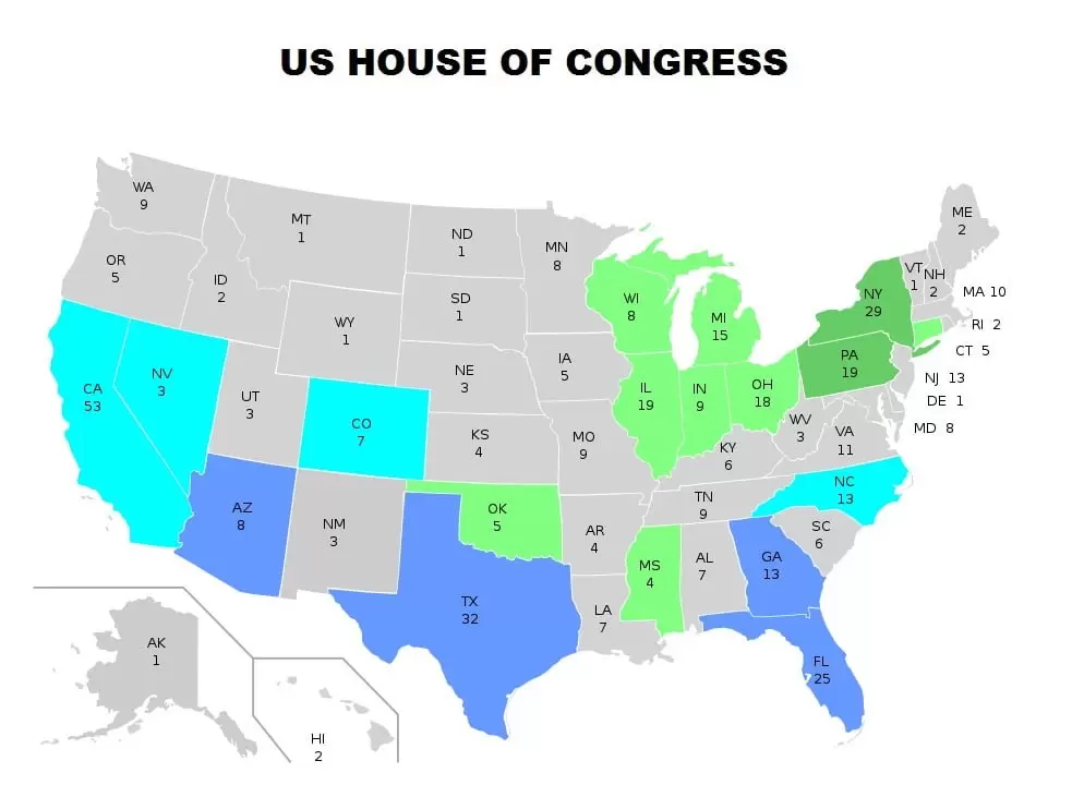 US Congressional House Map